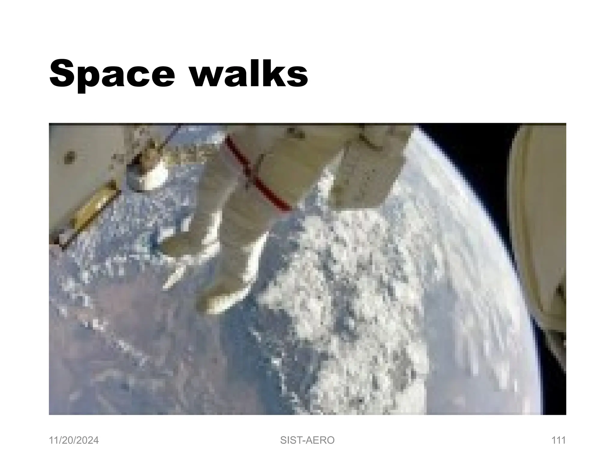 11/20/2024 SIST-AERO 111
Space walks
 