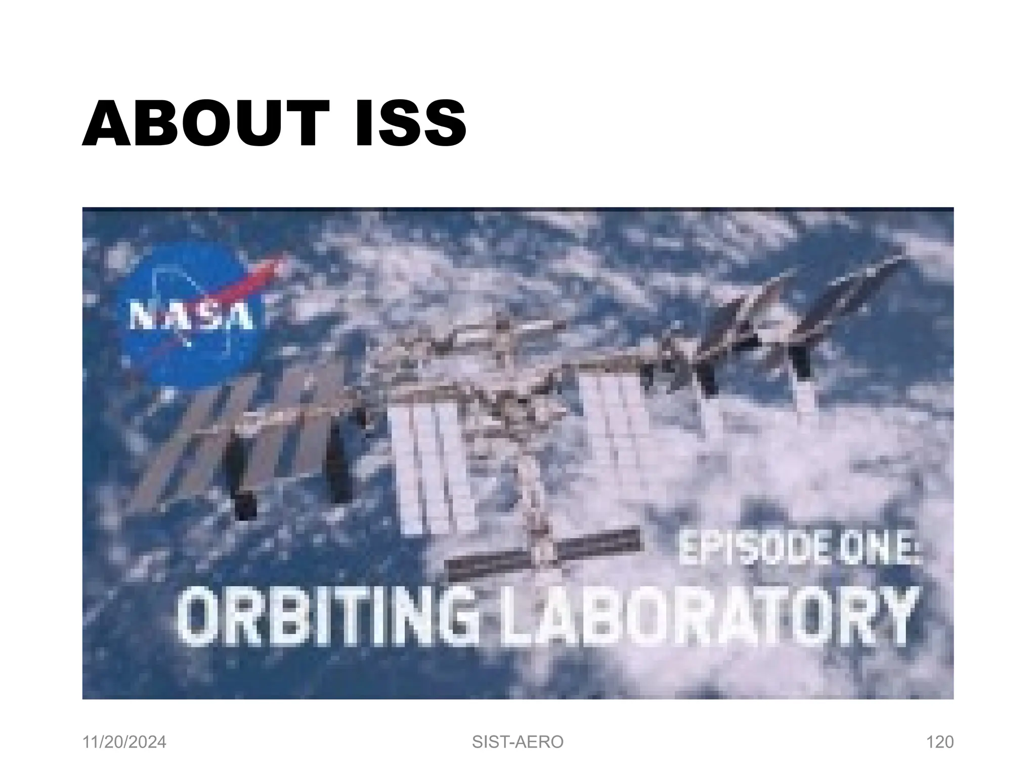 11/20/2024 SIST-AERO 120
ABOUT ISS
 