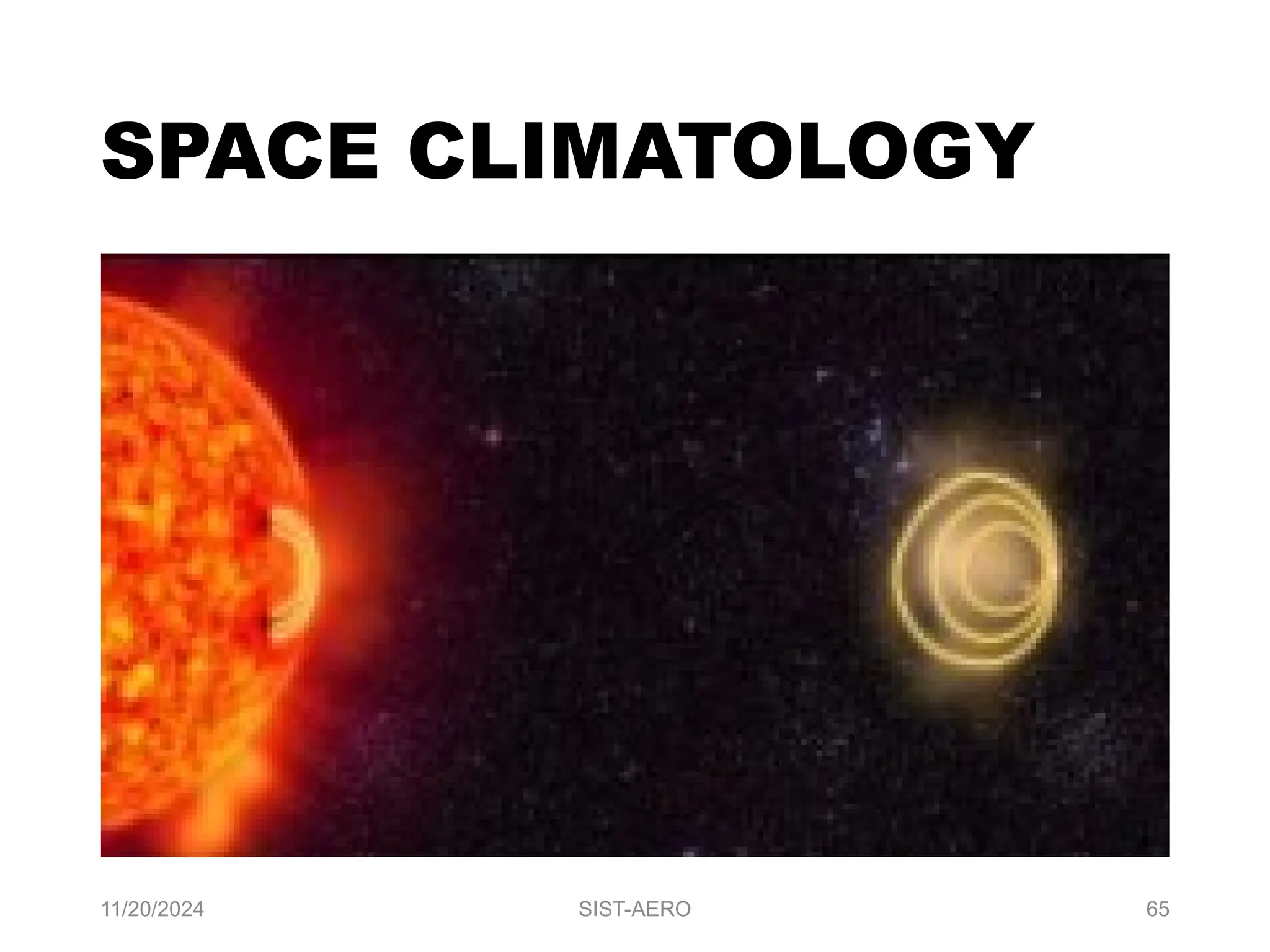 11/20/2024 SIST-AERO 65
SPACE CLIMATOLOGY
 