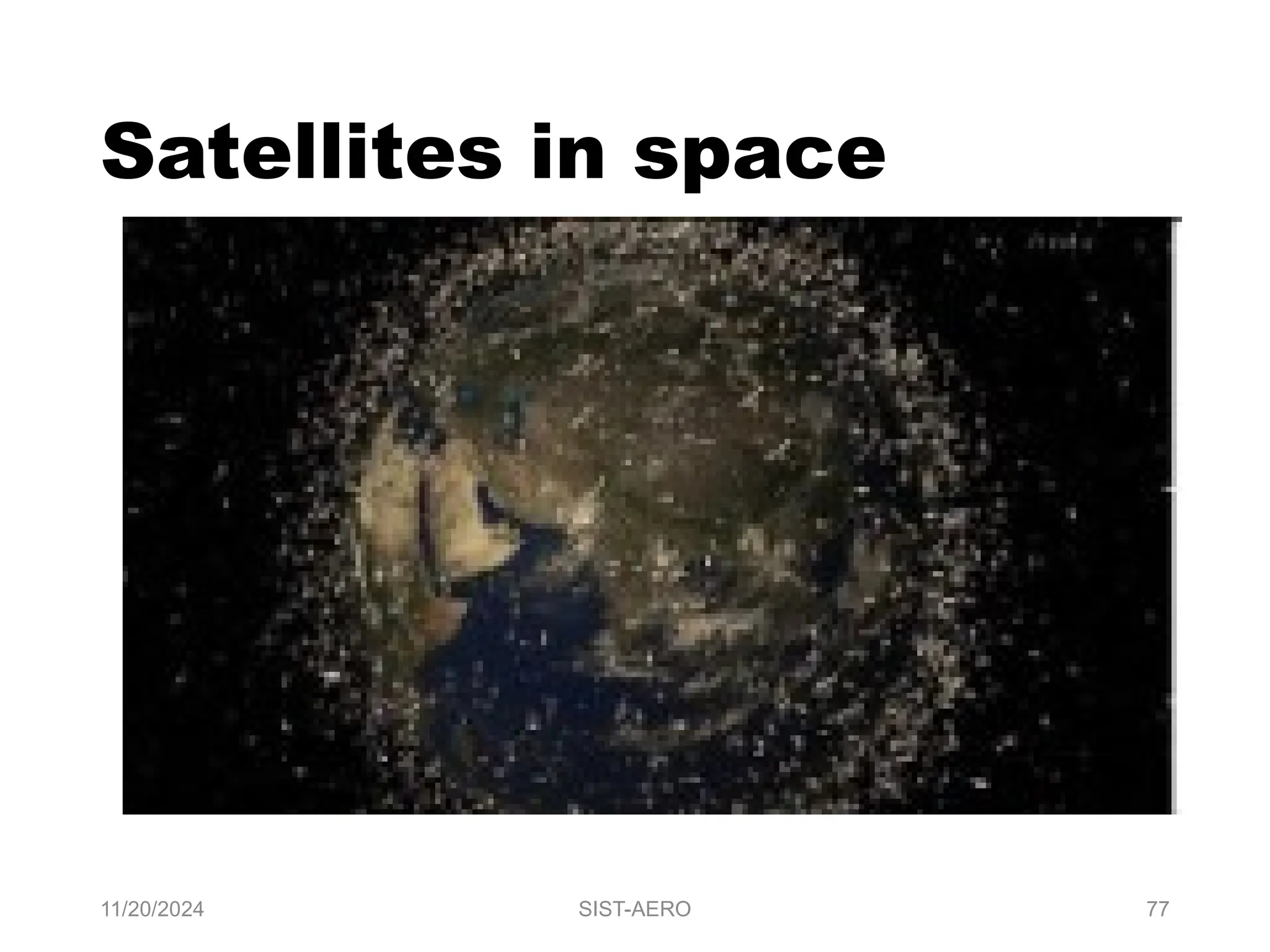 11/20/2024 SIST-AERO 77
Satellites in space
 