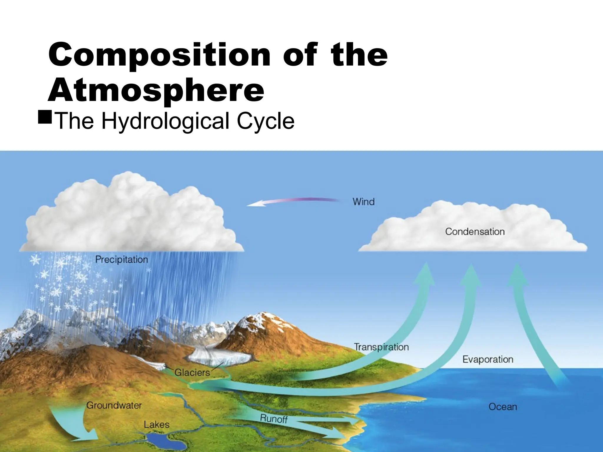 Composition of the
Atmosphere
The Hydrological Cycle
 