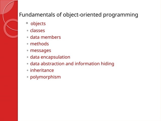 Introduction to Object oriented Programming basics | PPT