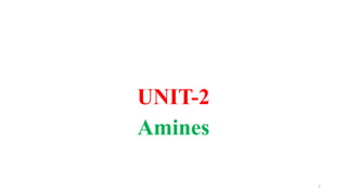 UNIT-2
Amines
1
 