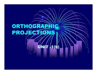 ORTHOGRAPHIC
PROJECTIONS
UNIT -1(b)
 