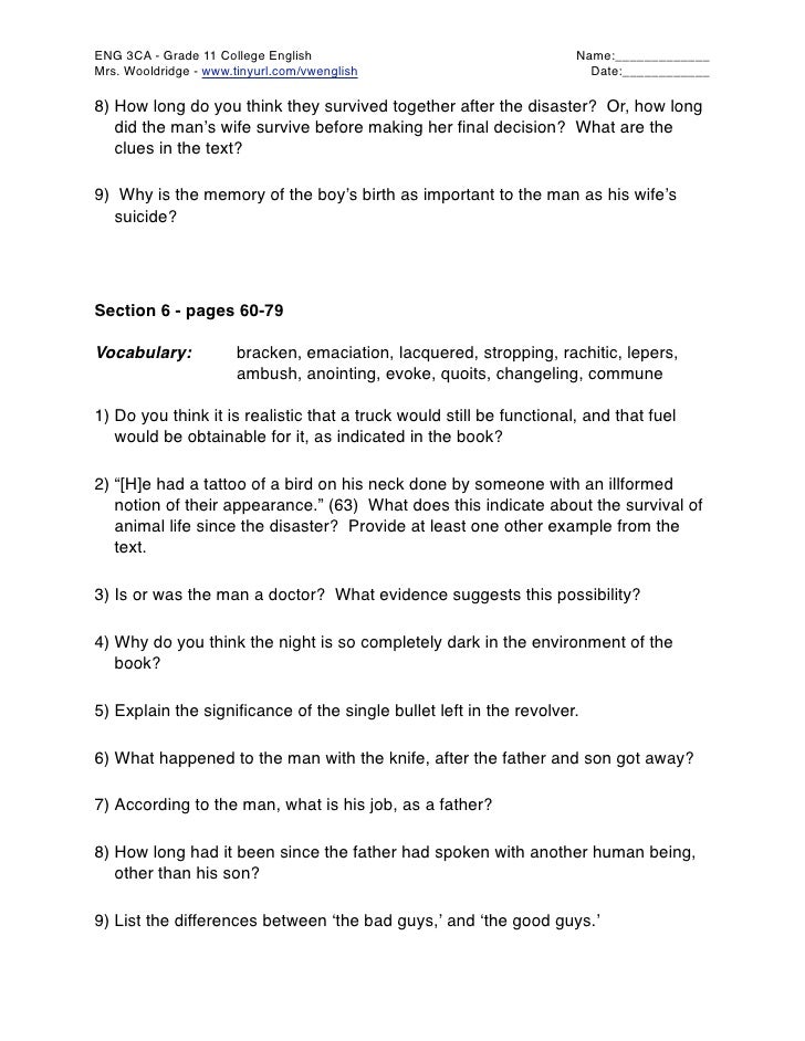 The Road, by Cormac McCarthy