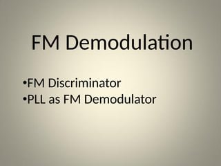 ANGLE MODULATION -Waveform &Its Characteristics | PPTX