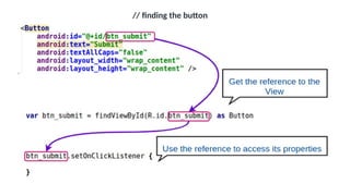 // finding the button
 