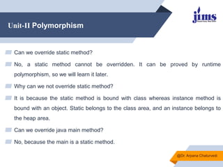 polymorphism in java đ¯ can constructors be... Unit 2 Part 1 POLYMORPHISM.pdf