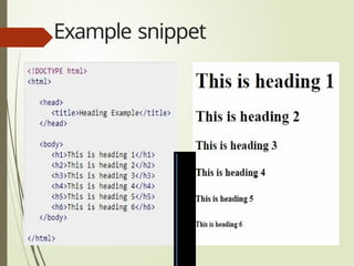 Structural Tags In Html Comprehensive Introduction to HTML: Structure, Tags, and Usage | PPTX
