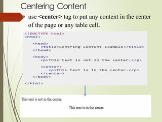 Comprehensive Introduction to HTML: Structure, Tags, and Usage | PPTX