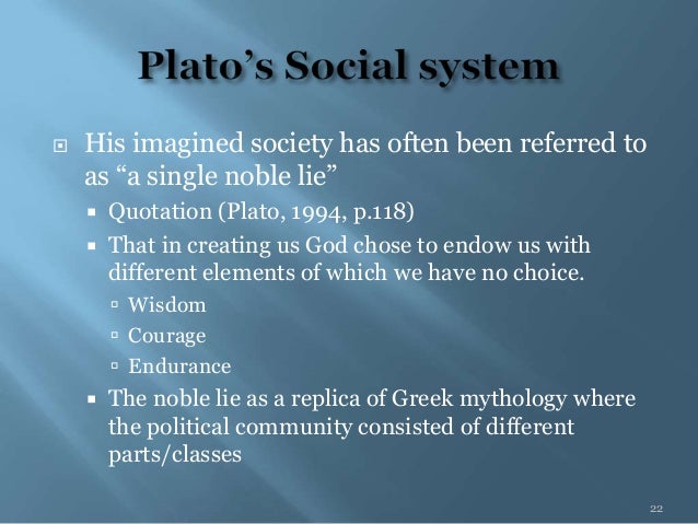 Plato's noble lie