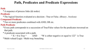 Path Predicatessoftware Testing Comprehensive Guide to Path Testing in Software Engineering | PPTX