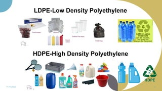 LDPE-Low Density Polyethylene
11/11/2022 48
HDPE-High Density Polyethylene
 