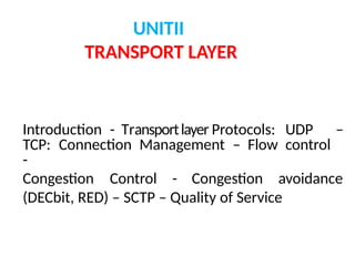Transport layer in CN computer Networks from Anna University syllabus ...