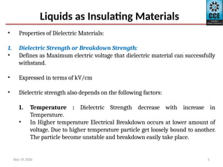 Breakdown in Liquid and Solid for High Voltage Engineering | PPTX
