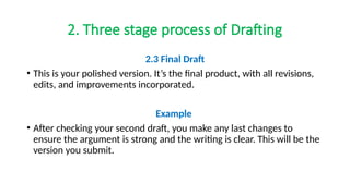 Drafting English Example Comprehensive Guide to Pre-Writing and Drafting Techniques for ...