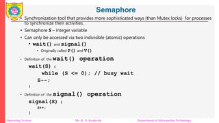 Unit 2 Process Synchronization semaphore | PDF