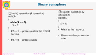 Unit 2 Process Synchronization semaphore | PDF