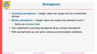 Unit 2 Process Synchronization semaphore | PDF
