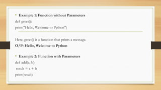 Def Greet In Python Unit 2 Prog for Data Science.pptx