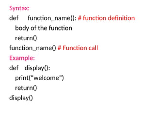 UNIT 2 PY.ppt - CONTROL STATEMENT IN PYTHON | PPT