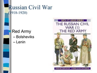 Russian Civil War (1918-1920) Red Army Bolsheviks Lenin 