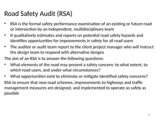 unit 2 road saftey engineering presentation | PPTX