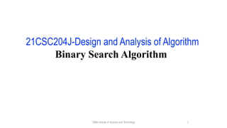 Divide and Conquer Binary Search Analysis.pptx
