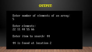 OUTPUT:
 