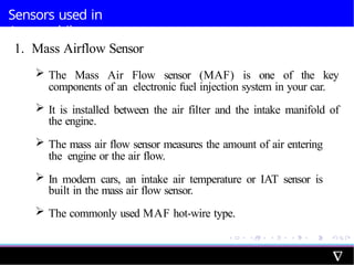 Unit_2 Sensors used in automobiles for Mechatronics Engineering | PPTX