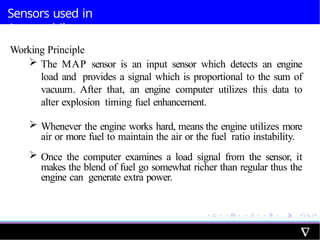 Engineering Sensor Principles How Get Data Unit_2 Sensors used in automobiles for Mechatronics Engineering | PPTX