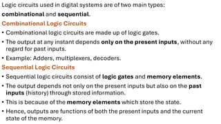 Sequential Logic Gate Example SEQUENTIAL LOGIC CIRCUITS , triggering, latches | PDF