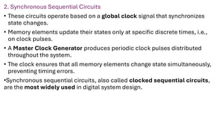 Sequential Elements SEQUENTIAL LOGIC CIRCUITS , triggering, latches | PDF