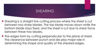 Sheared Shape UNIT 2 apt - SHEET METAL OPERATIONS.pptx