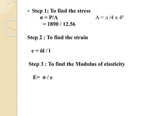 Simple Stress Exammples Math Unit 2 simple stresses and strain | PPTX