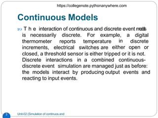Unit 2_ Simulation of Continuous and Discrete System.pptx