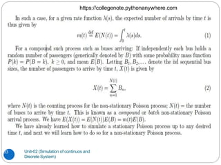 Unit 2_ Simulation of Continuous and Discrete System.pptx