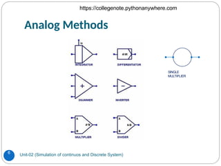 Unit 2_ Simulation of Continuous and Discrete System.pptx
