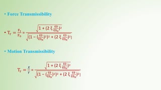 single degree of freedom systems forced vibrations | PDF
