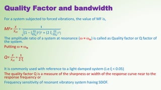 single degree of freedom systems forced vibrations | PDF