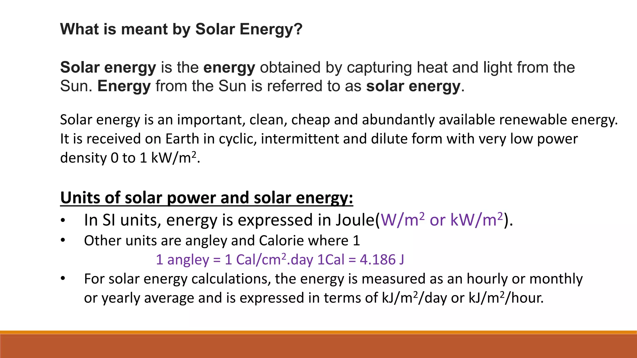 Solar energy introduction