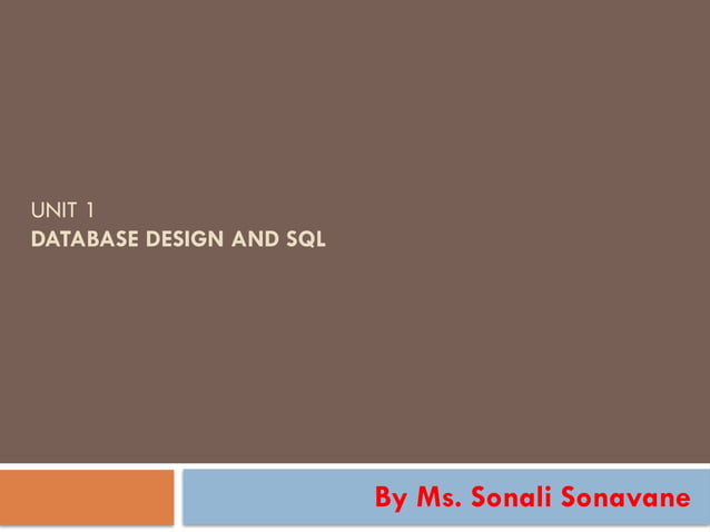 SQL: Data Definition Language(DDL) command | PPT