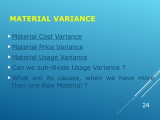 Unit 2 Standard costing.ppt finance and costing | PPT
