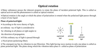 Optical Rotation Examples Unit 2 states of matter | PPTX