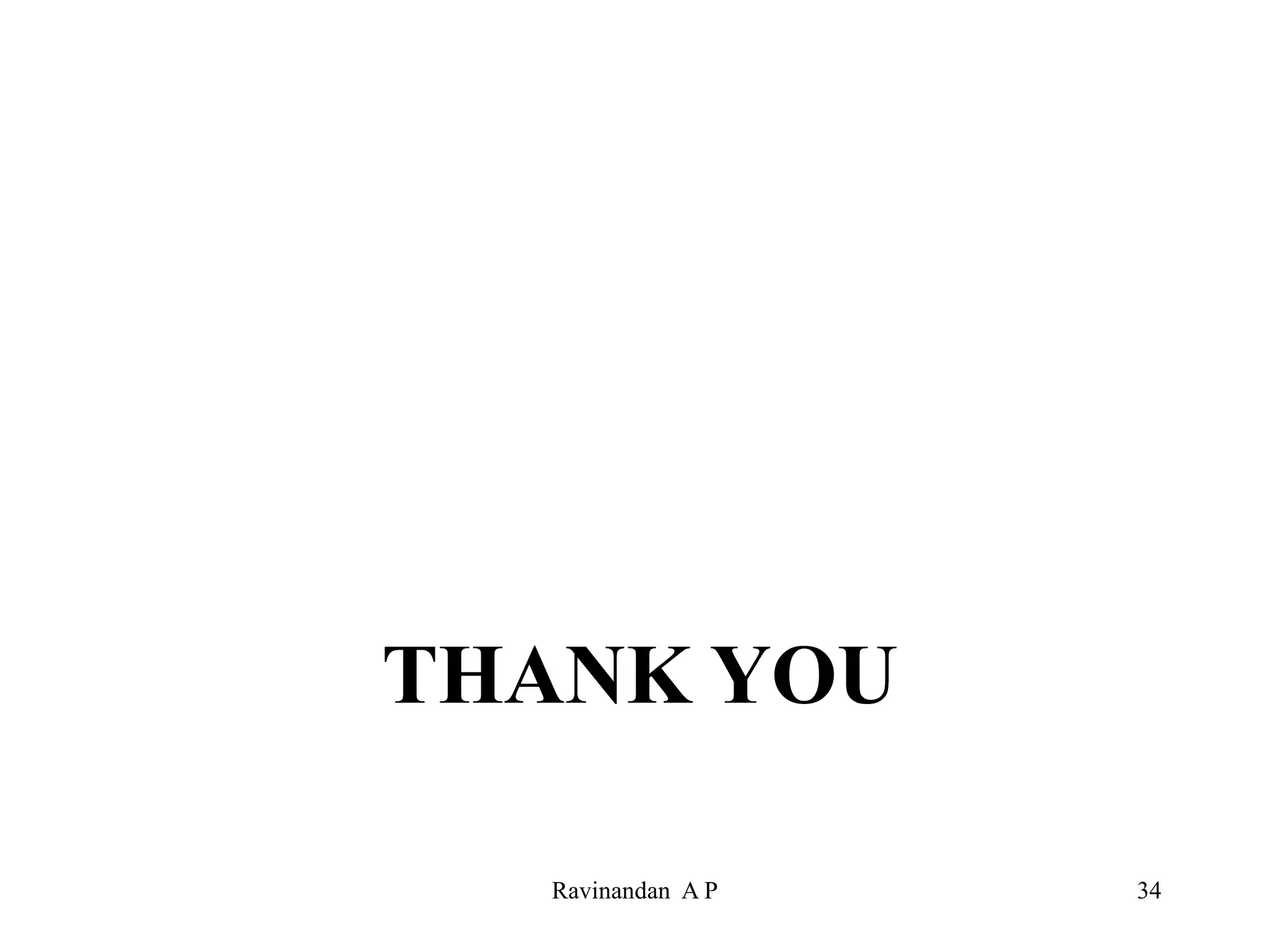 THANK YOU
34
Ravinandan A P
 