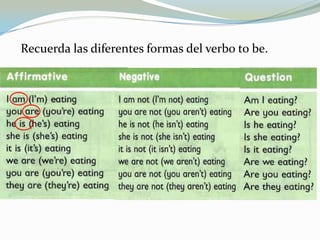 Unit 2 Present Continuous
