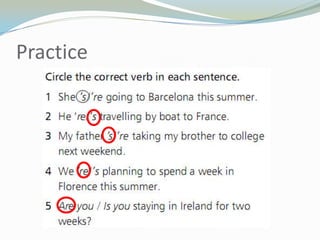 Unit 2 Present Continuous