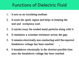 Functions of Dielectric Fluid
 