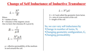 Inductive Transducers Lvdt,rvdt, hall effect sensors, yoke coil sensor | PPTX