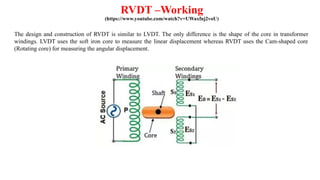 Lvdt,rvdt, hall effect sensors, yoke coil sensor | PPTX